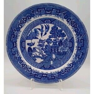 RIDGWAY Blue Willow SEMI CHINA ENGLAND  9 3/4" DINNER PLATE